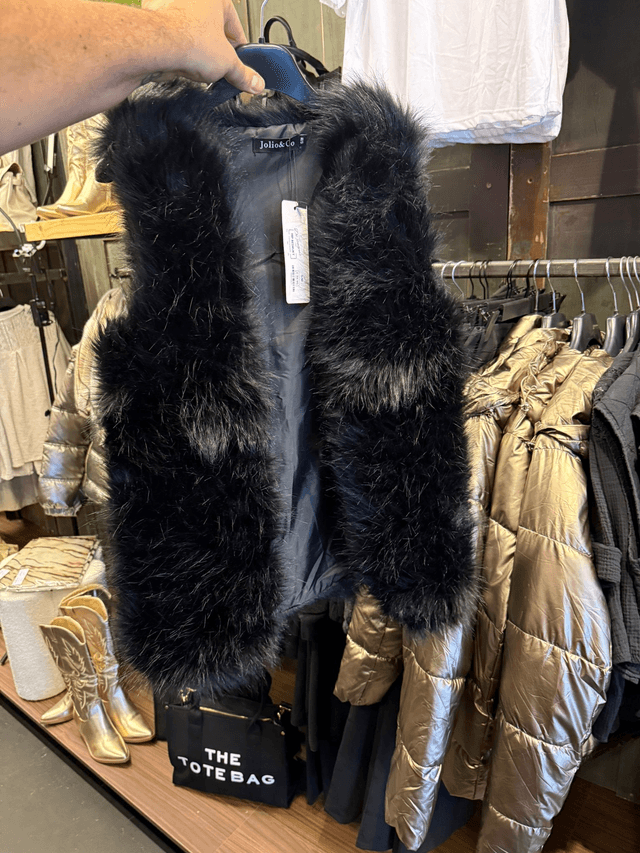 Teddy bodywarmer zwart