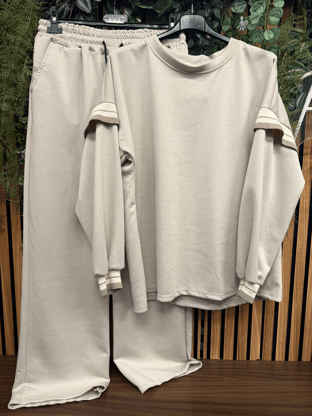 Pak met bies beige